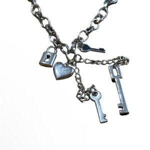 Source Unknown Silver Charm Necklace